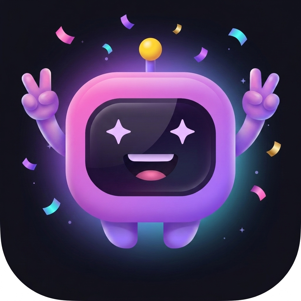The Vibe Coder Flashcards mascot celebrating